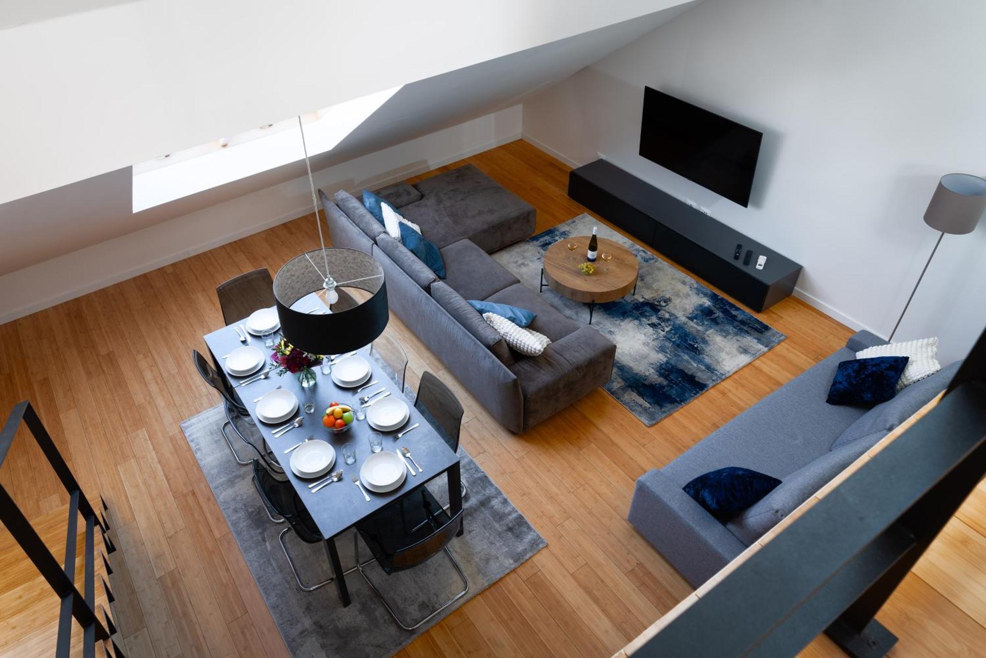 פראג Two-Level Apart With A Terrace Near The Vltava River מראה חיצוני תמונה